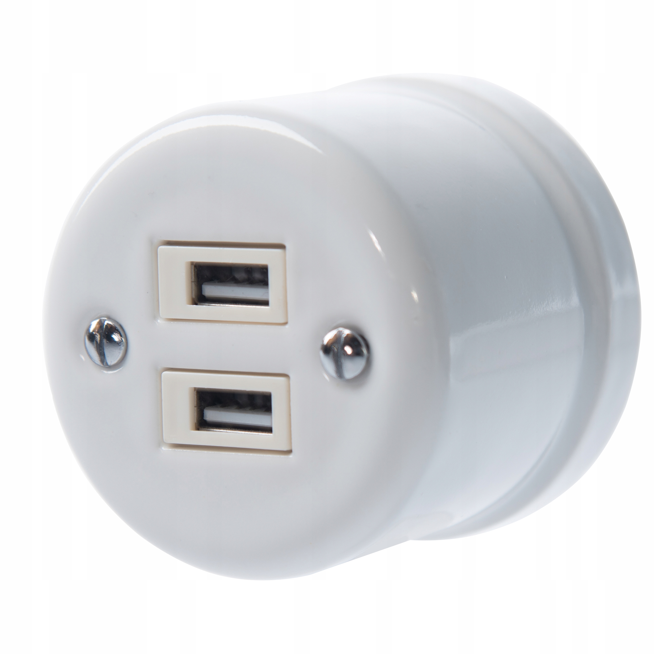 Retro Loft Keramická Nástěnná Zásuvka 2xUSB