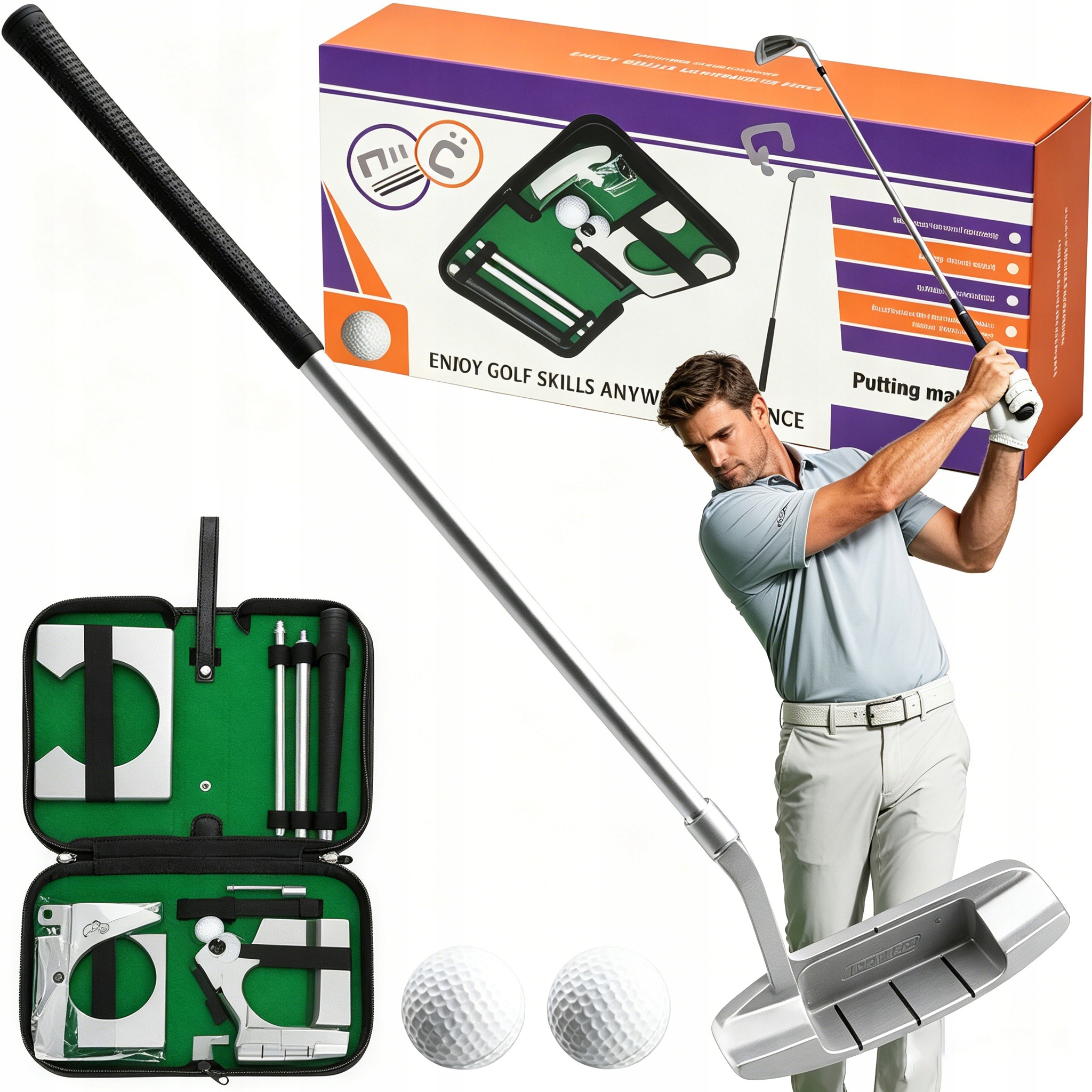 Kije Golfowe Putter Golfowy Antypoślizgowy Praktyczny Łatwy Do Przenoszenia