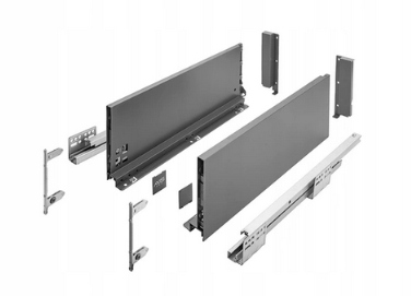 Szuflada Gtv Axis Pro Wysoka L400 H167 Antracyt Cichy Domyk Pełen Wysuw