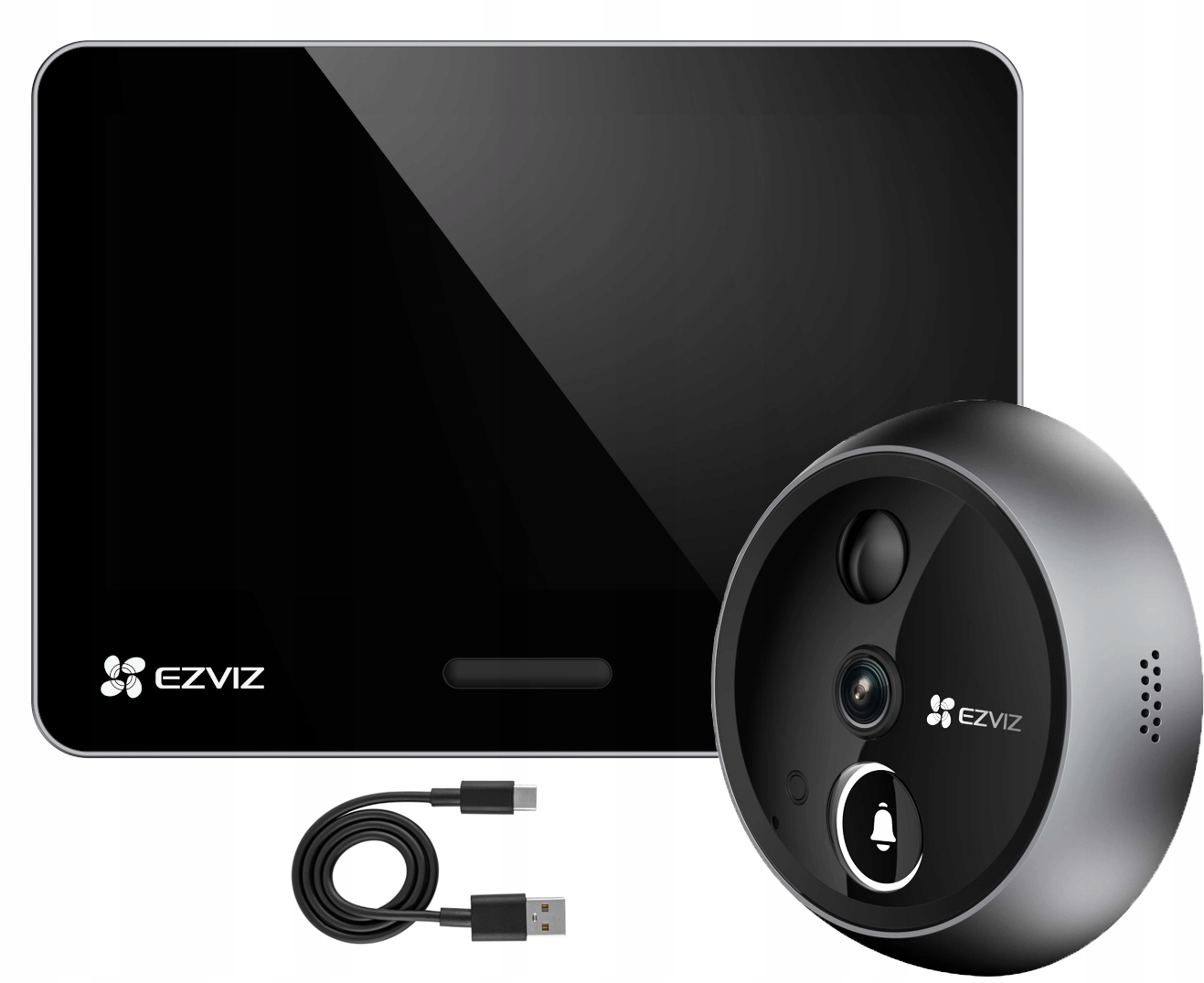 Elektronický Wifi Hľadáčik Ezviz EP4 4K 155° Dotykový Displej Batéria 7100 mAh