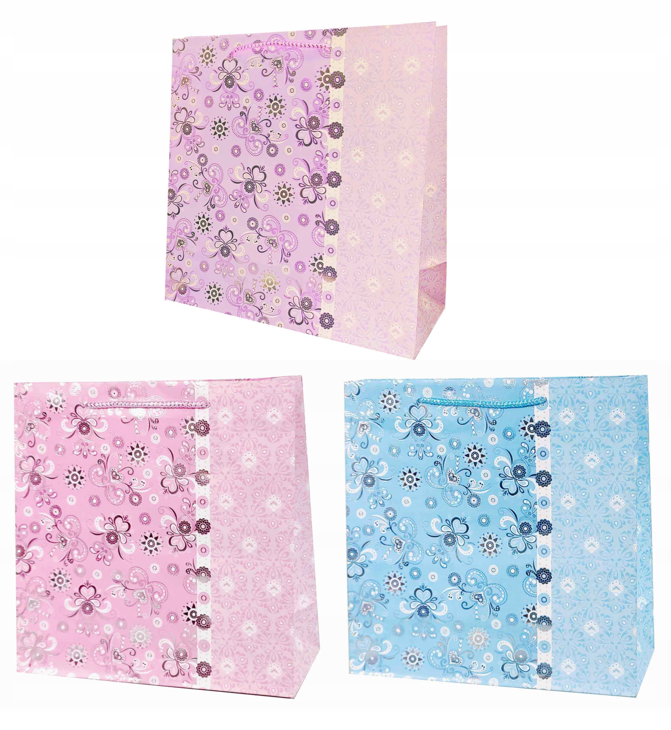 

Torebka papierowa prezentowa ozdobna 25x25cm 12szt