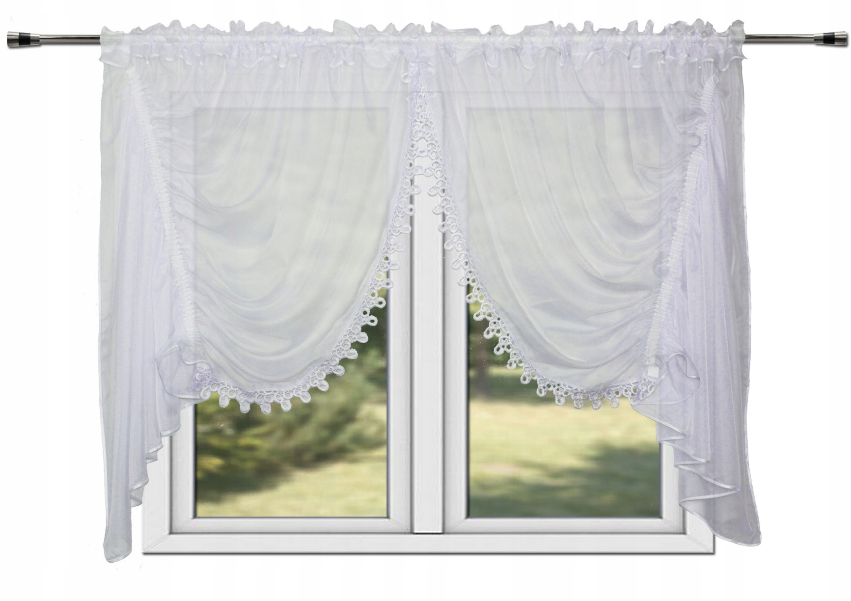 

Gotowa Firana Woal Gipiura 400x150 Symetryczna