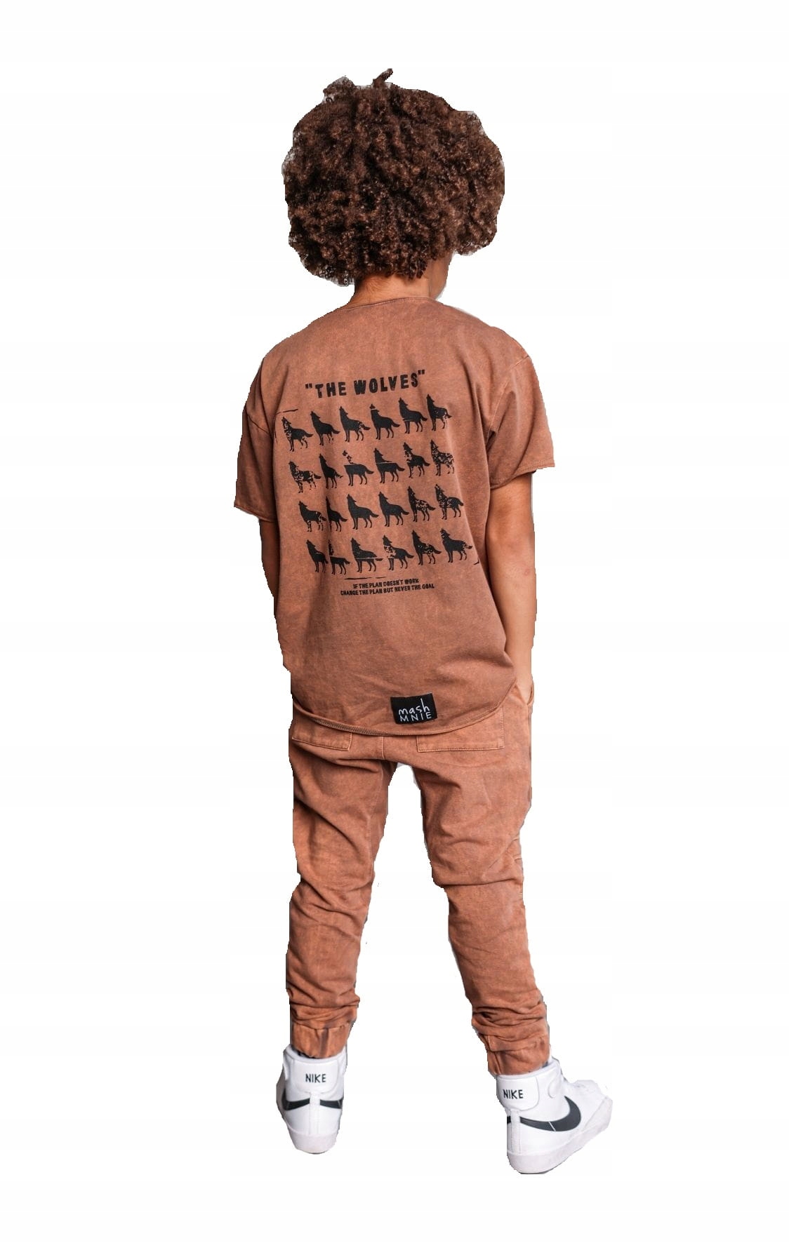 

T-shirt vintage wash camel Mash Mnie 104/110