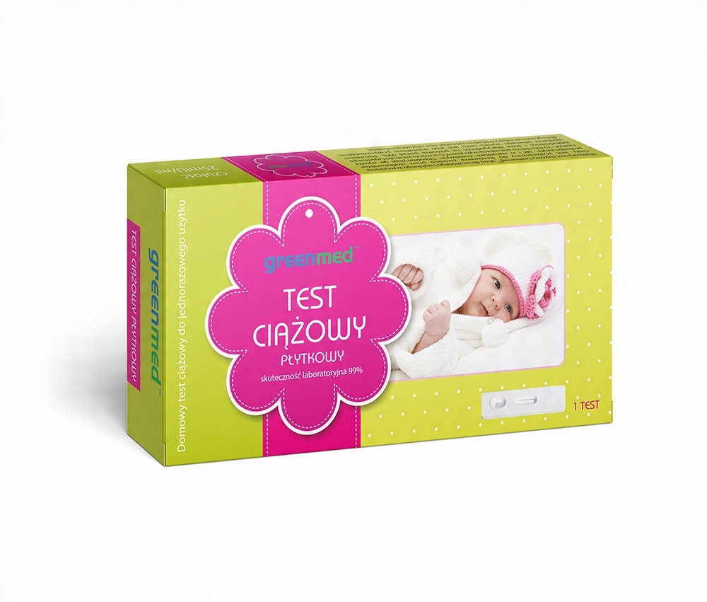 

Płytkowy test ciążowy Greenmed 1 szt. Szybki Test
