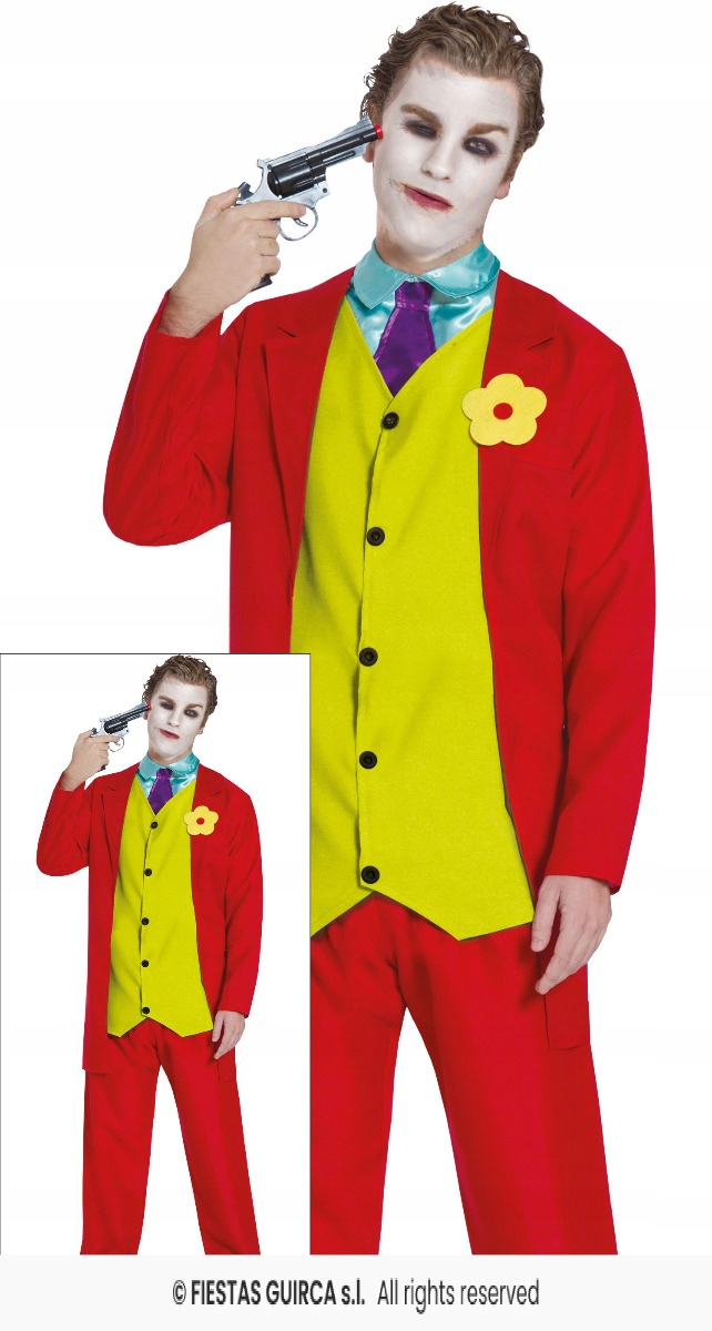 Kostým Jokera Převlek Klauna Pan Úsměv Kostým na Halloween M