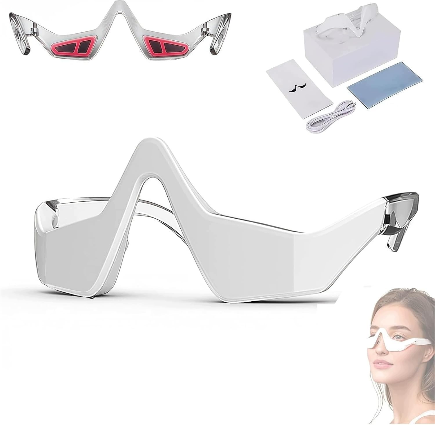 Masážní Přístroj Pod Oči Led Red Light, Stíny, Otoky, Vrásky, Váčky Pod Očima