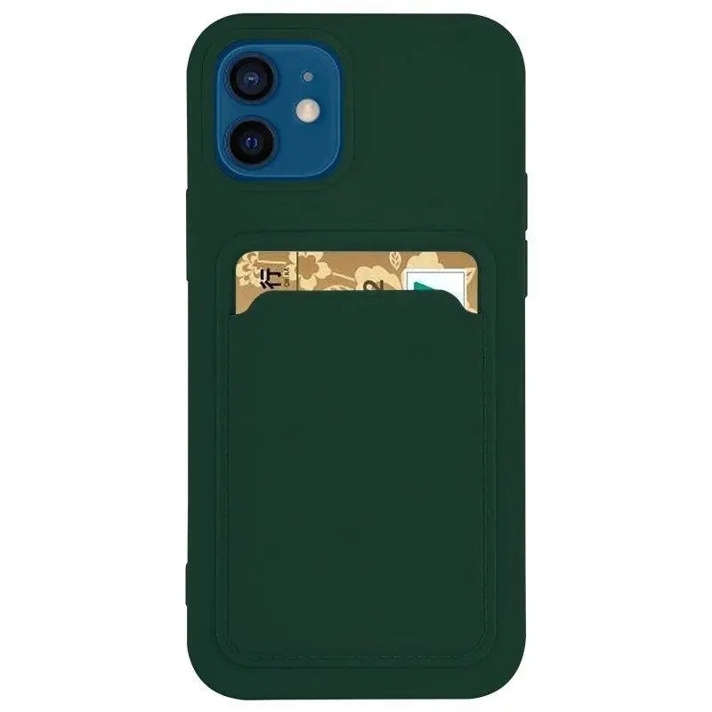 Card Case silikonowe etui portfel z kieszonką na kartę dokumenty do A72