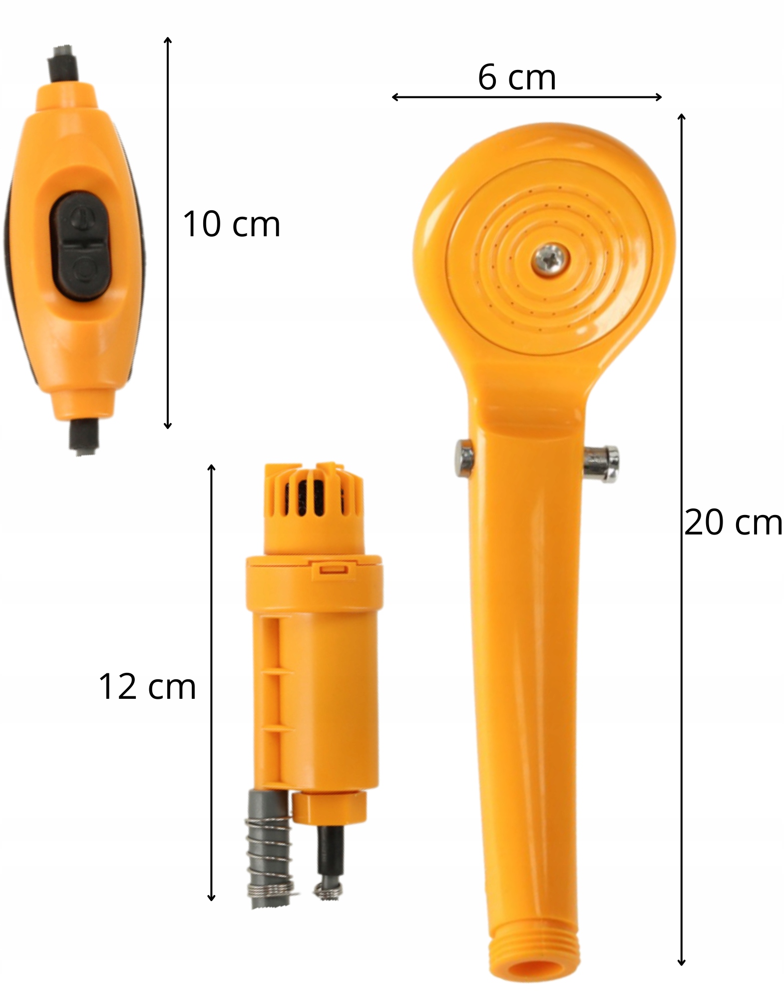 Prysznic turystyczny RegMag PK-PS09 12V, zbiornik 5 l – Kompletny zestaw ze zbiornikiem 5 l