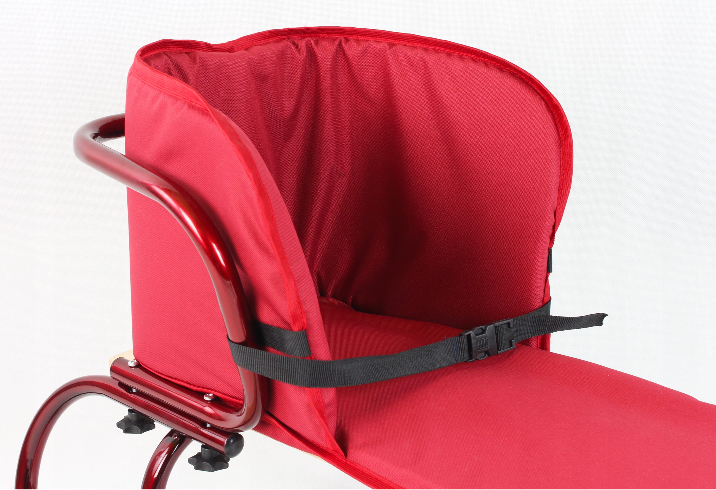 Sanki z oparciem + materacyk + podnóżki - bordo Model Sanki z podnóżkami