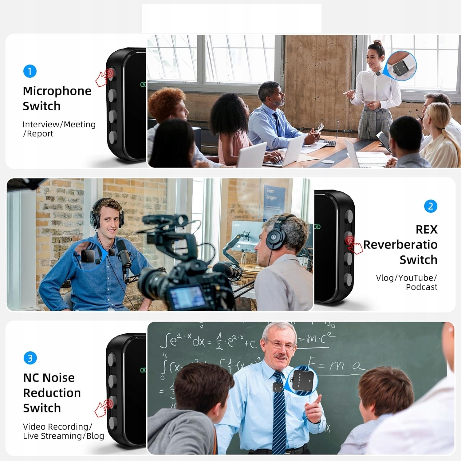 2x Bezprzewodowy Mikrofon Krawatowy do Telefonu USB TYPE-C APARATU KAMERY Kod producenta PU648B