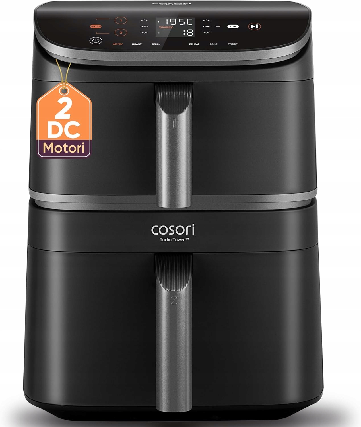 Frytkownica beztłuszczowa Cosori Turbo Tower Standard CAF-DC111-ADE 10,8 l