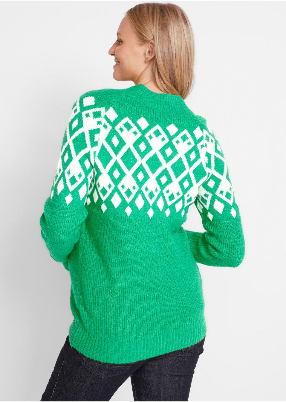 CIĄŻOWY SWETER 40-42 Rękaw długi rękaw