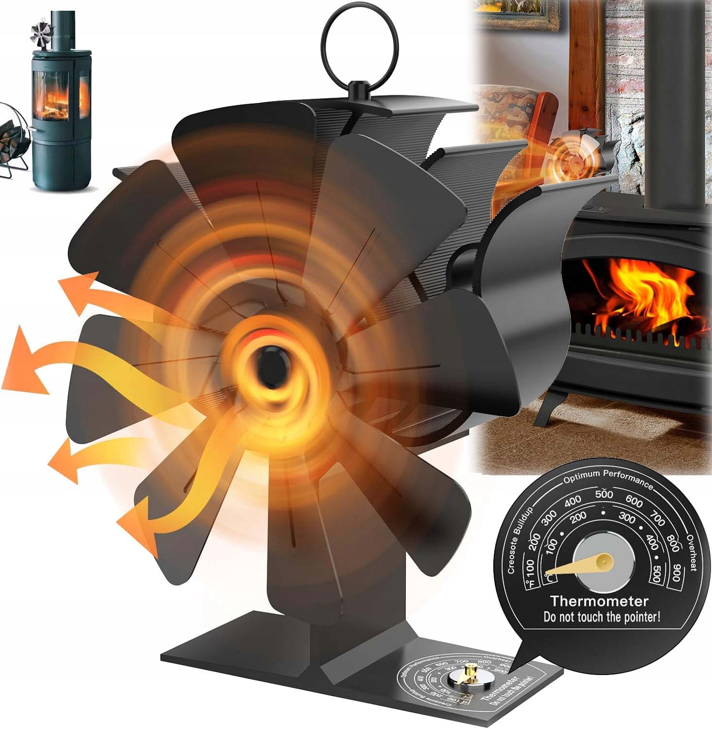 Krbový Ventilátor Termoelektrický Větráček Napájený Teplem Turbína