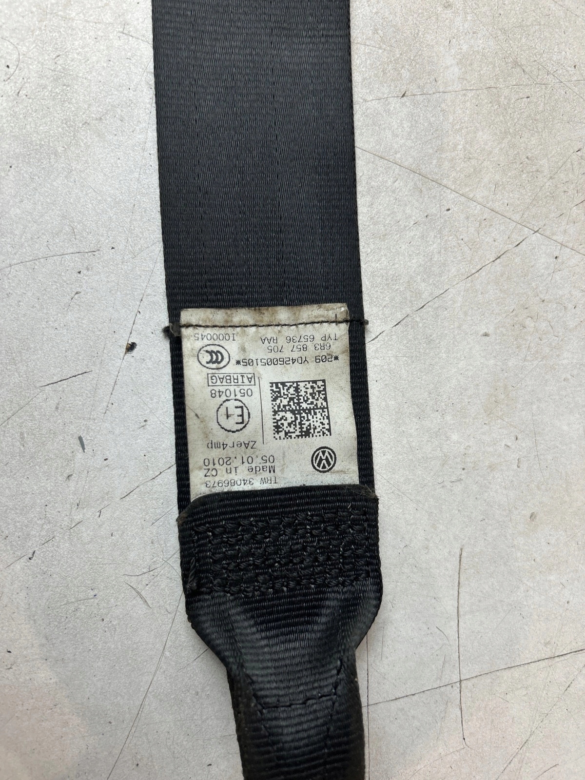 tension belt safety front front left Volkswagen Polo V 6R 3D