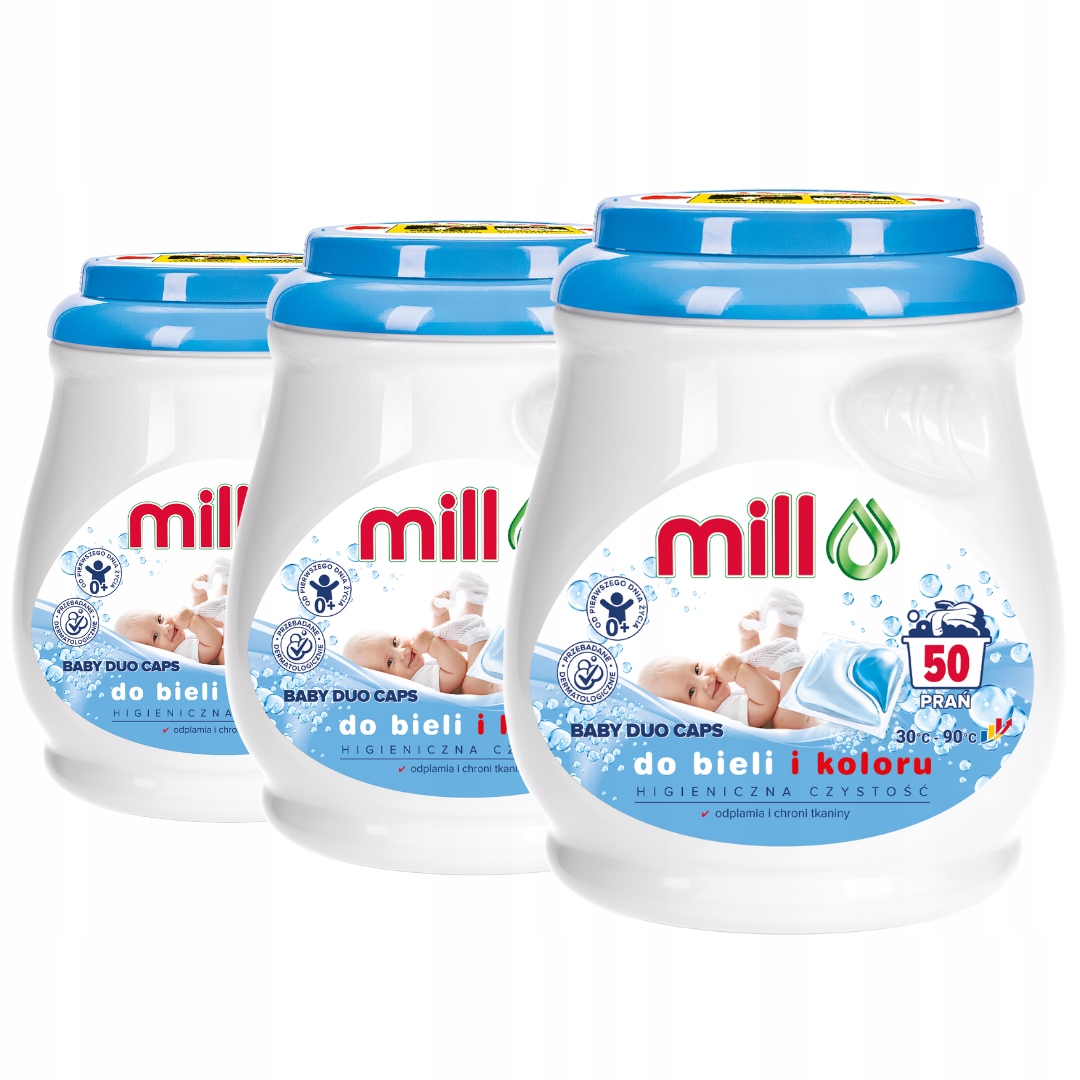 Levně Mill Professional Kapsle na praní dětského oblečení Baby, sada 150 ks