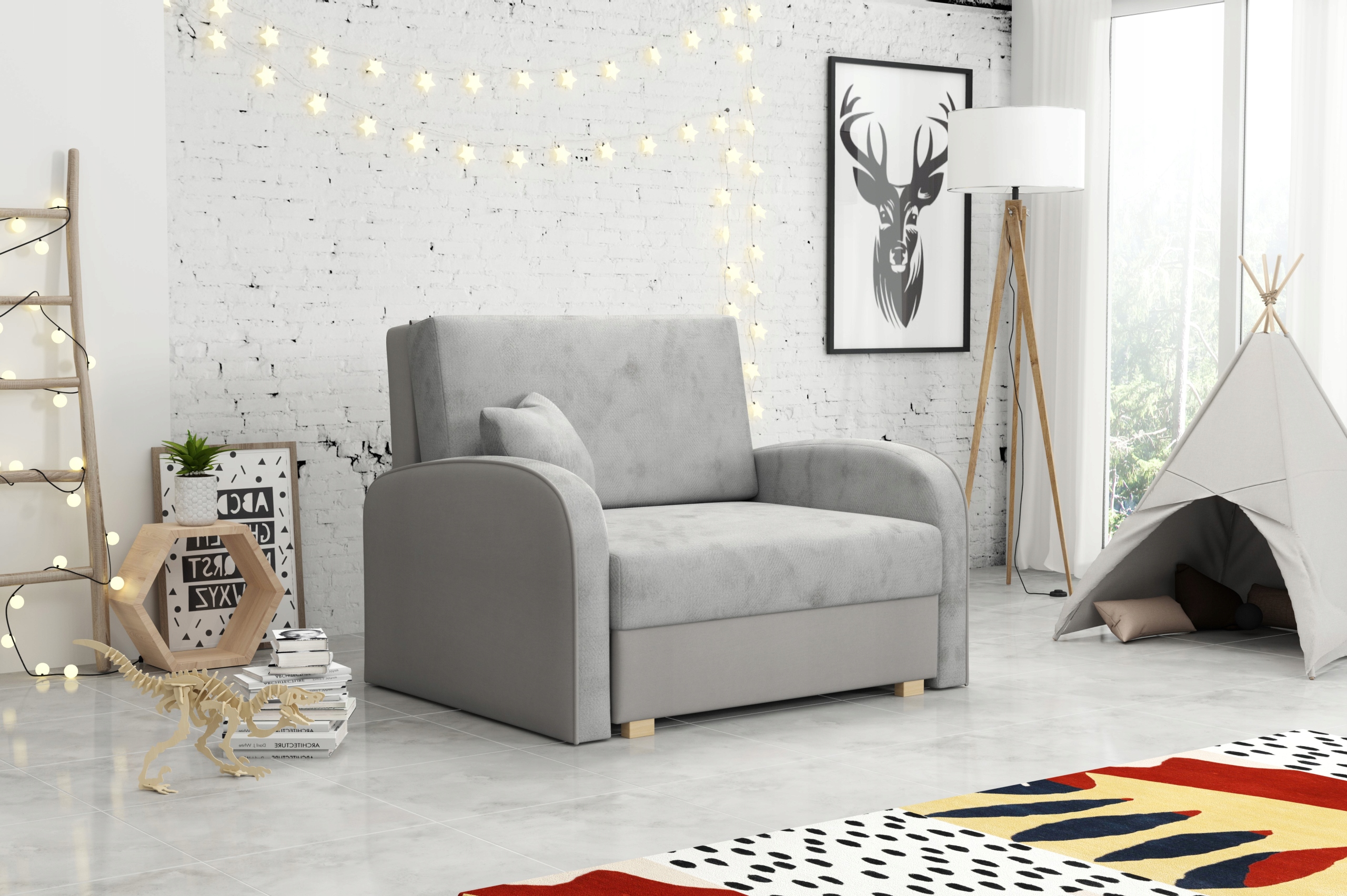 sofa VIVA I SOFT fotel jednoosobowy z pojemnikiem Długość mebla 196 cm