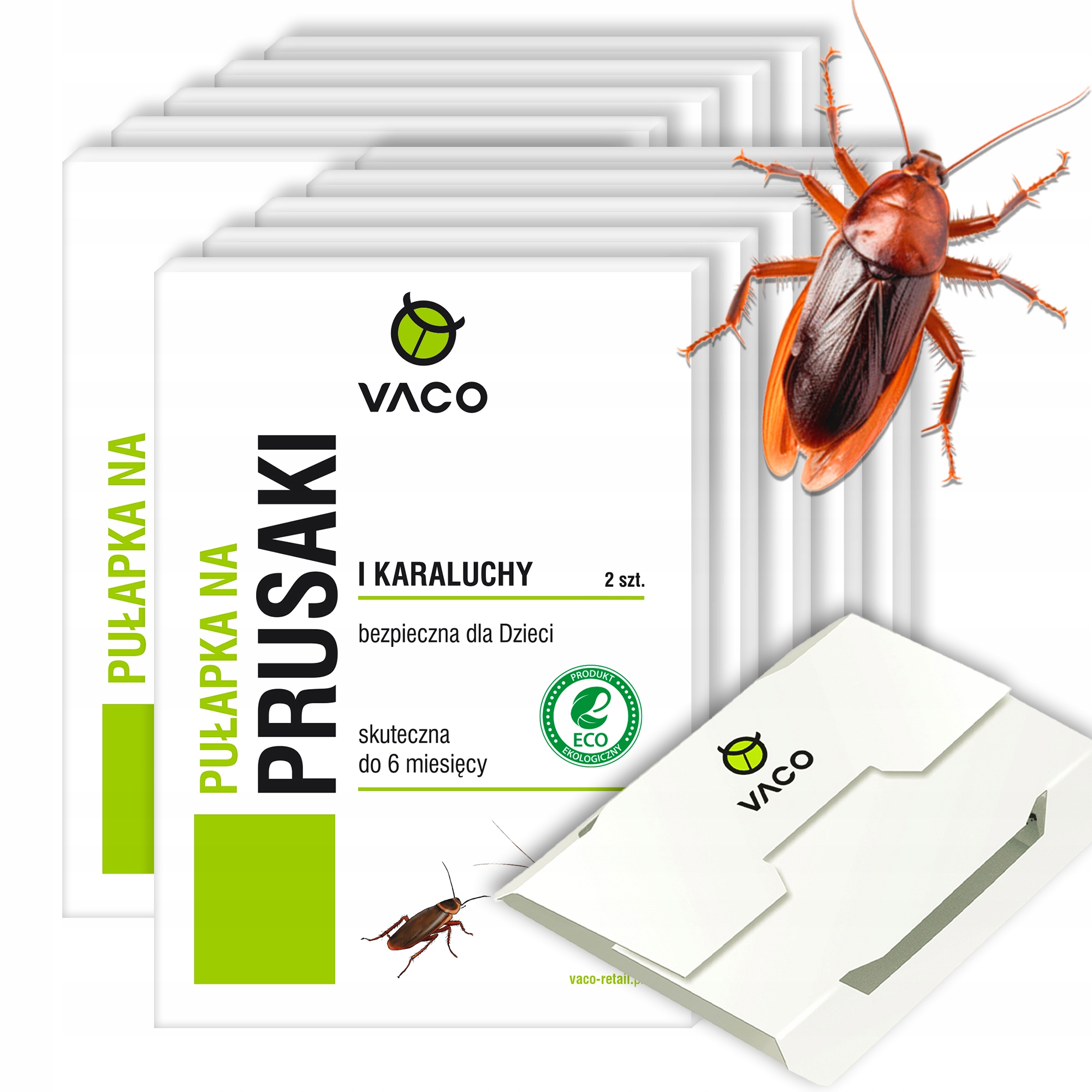 20x Pułapka na Pluskwy Karaluchy Prusaki Wszystkie Rodzaje Silny Lep Vaco