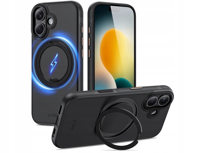 Etui Tech-protect Quantum Standlock MagSafe do Apple iPhone 17 Czarny