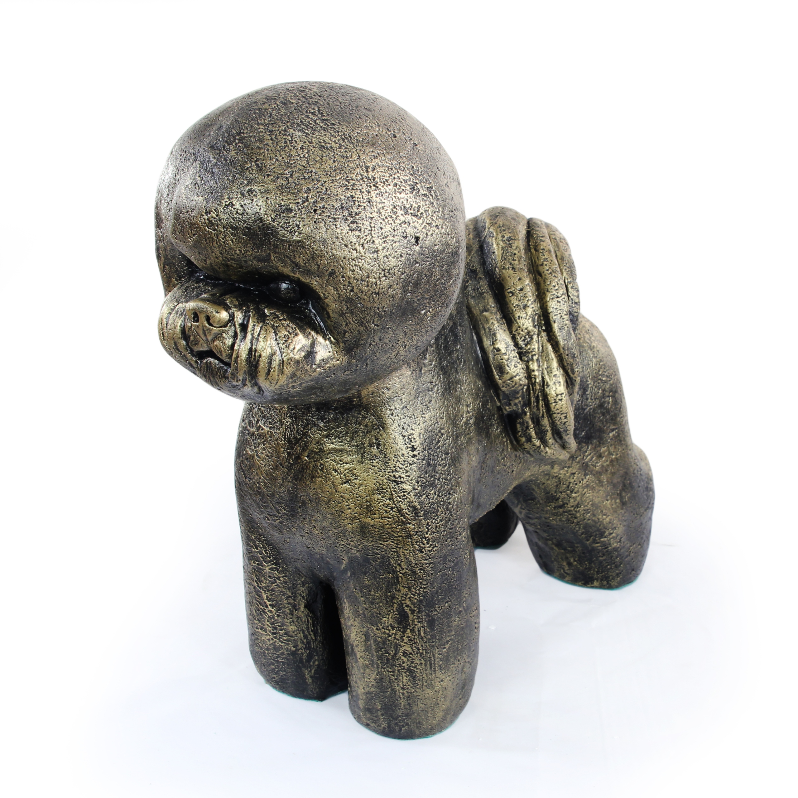 Bichon Frise, Tenerife Dog statuetka psa w naturalnym rozmiarze, figura w