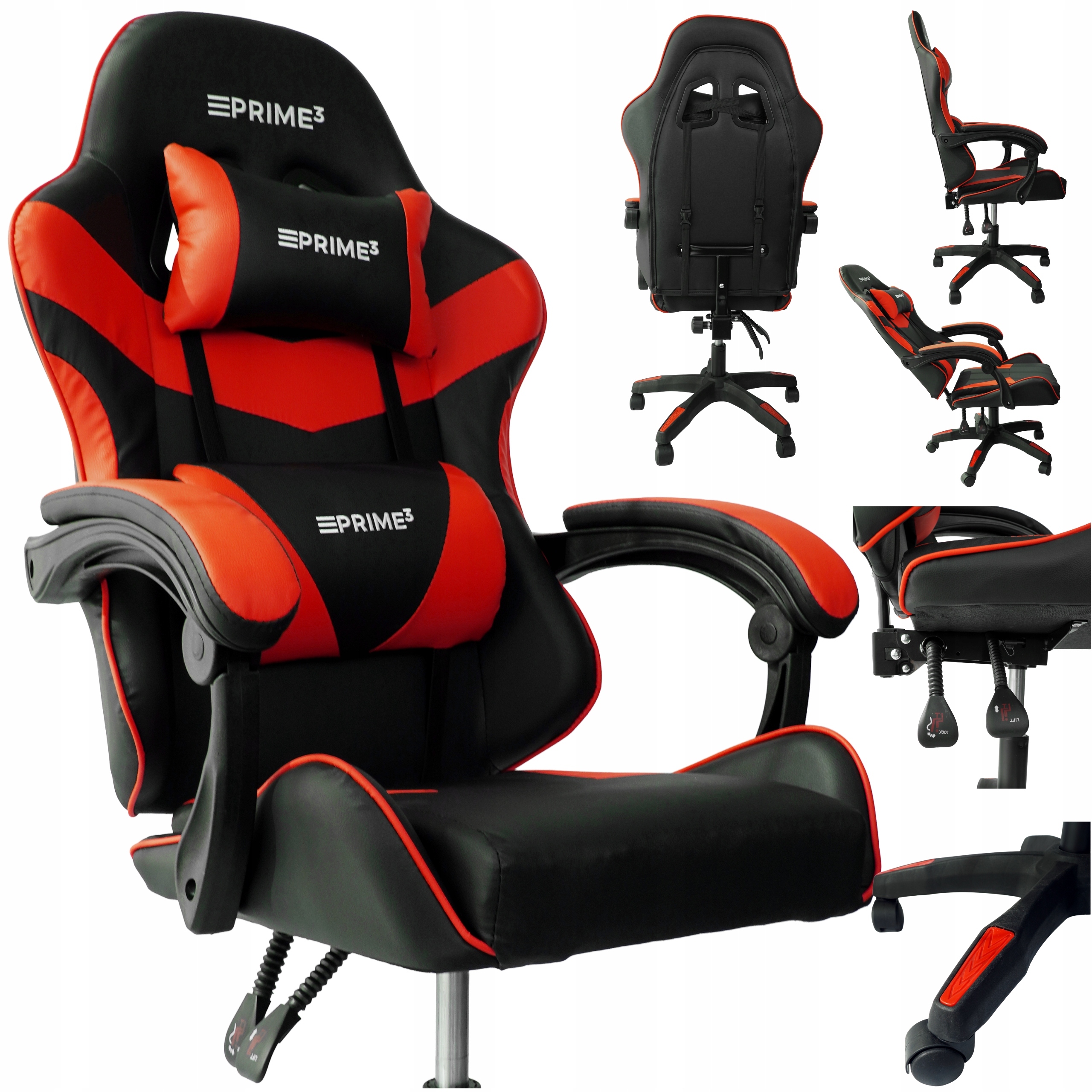 Fotel Gamingowy Biurowy Obrotowy Dla Gracza 2 Poduszki V1PER PRIME3 CGC11