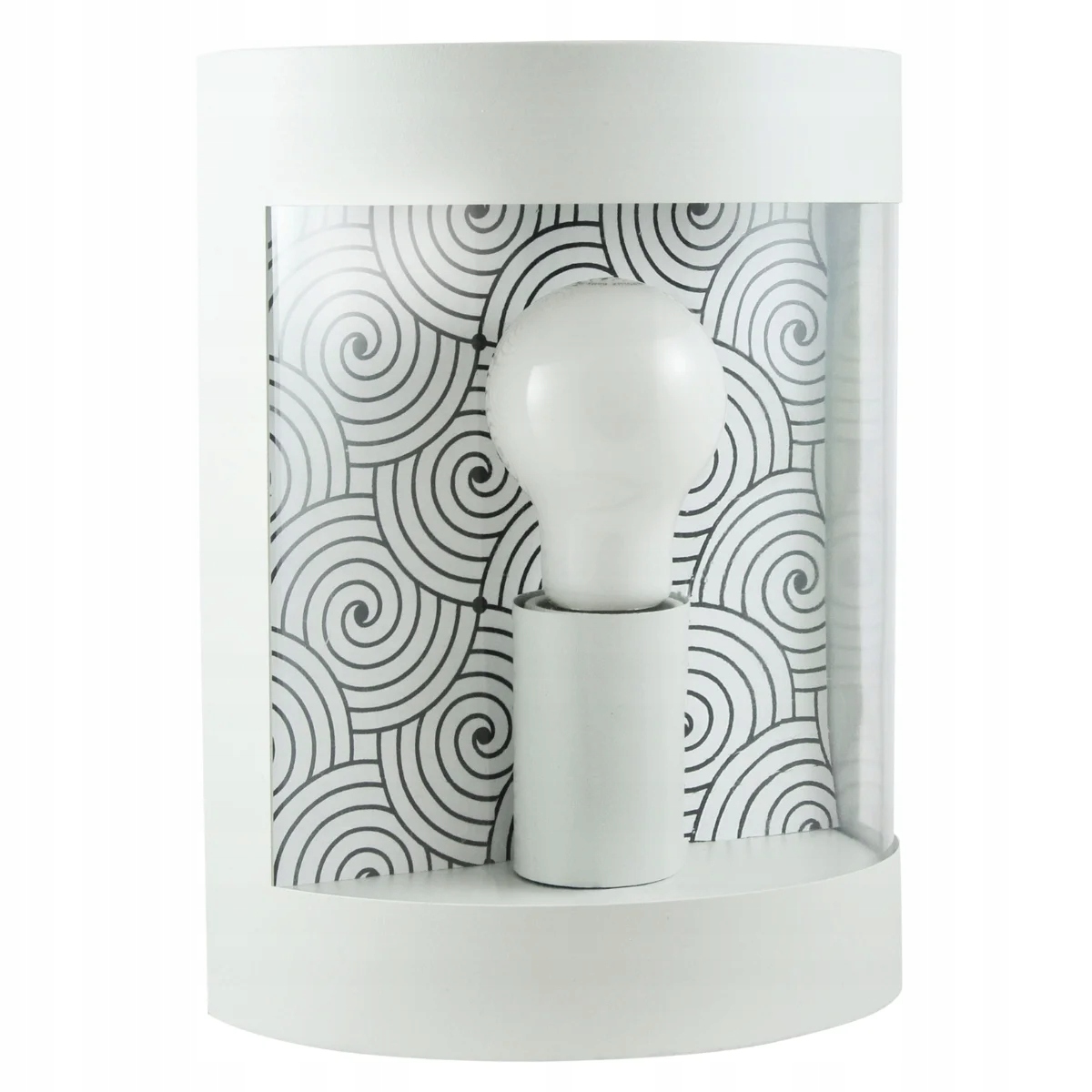 Venkovní nástěnné svítidlo zahradní bílé s půlkruhovým vzorem Polux