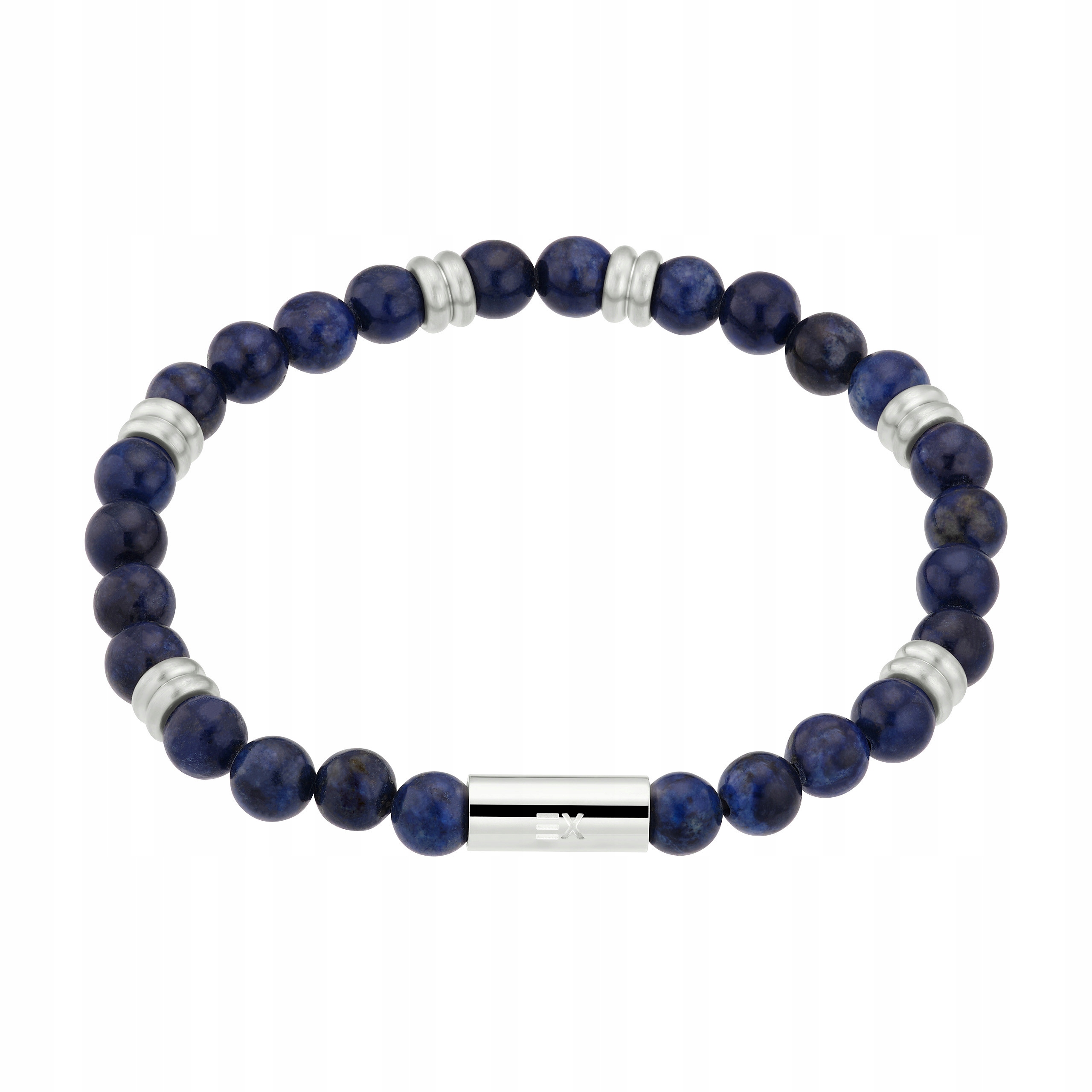 Pánský magnetický náramek Granátové Korálky Lapis Lazuli Kámen Ocel