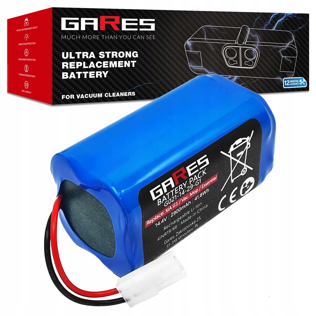 Bateria Akumulator do Xiaomi Mi Robot Vacuum-Mop Essential G1 14,4V 2,9Ah