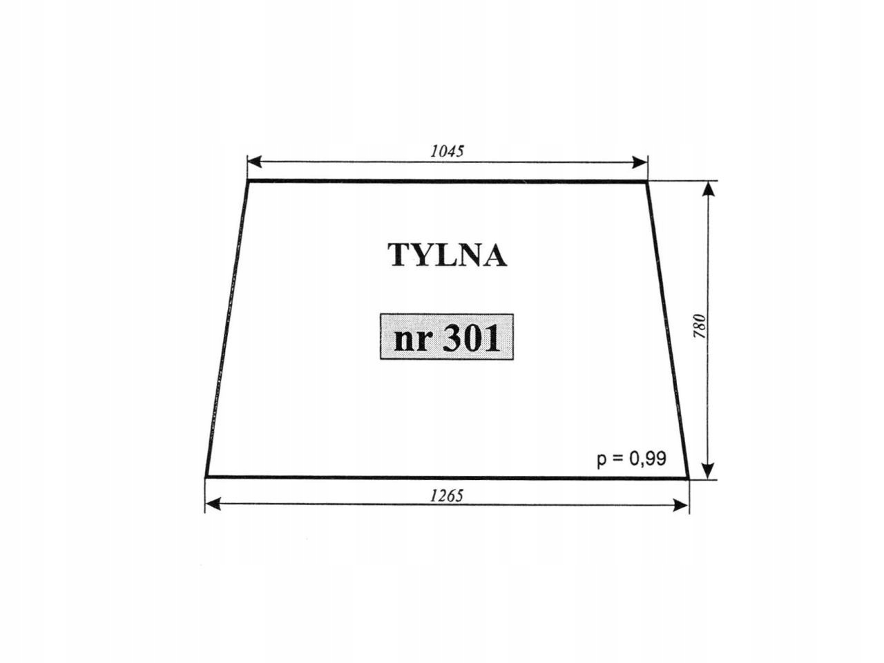 SZYBA TYLNA C 330 SOKOLKA 301