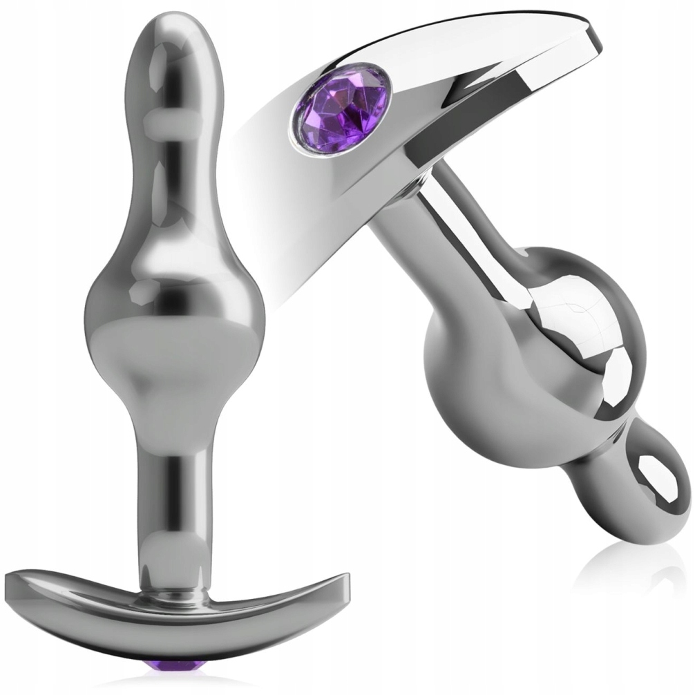 

Smukły Korek Stalowy Plug Analny Z Kryształkiem