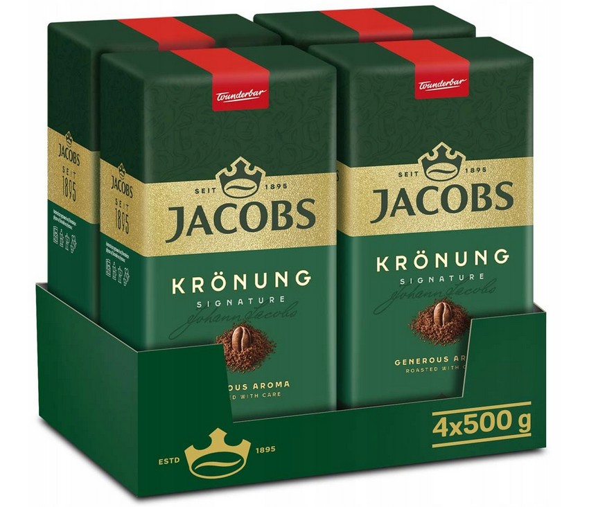 Kawa mielona Jacobs Kronung 4x 500g 100% arabica