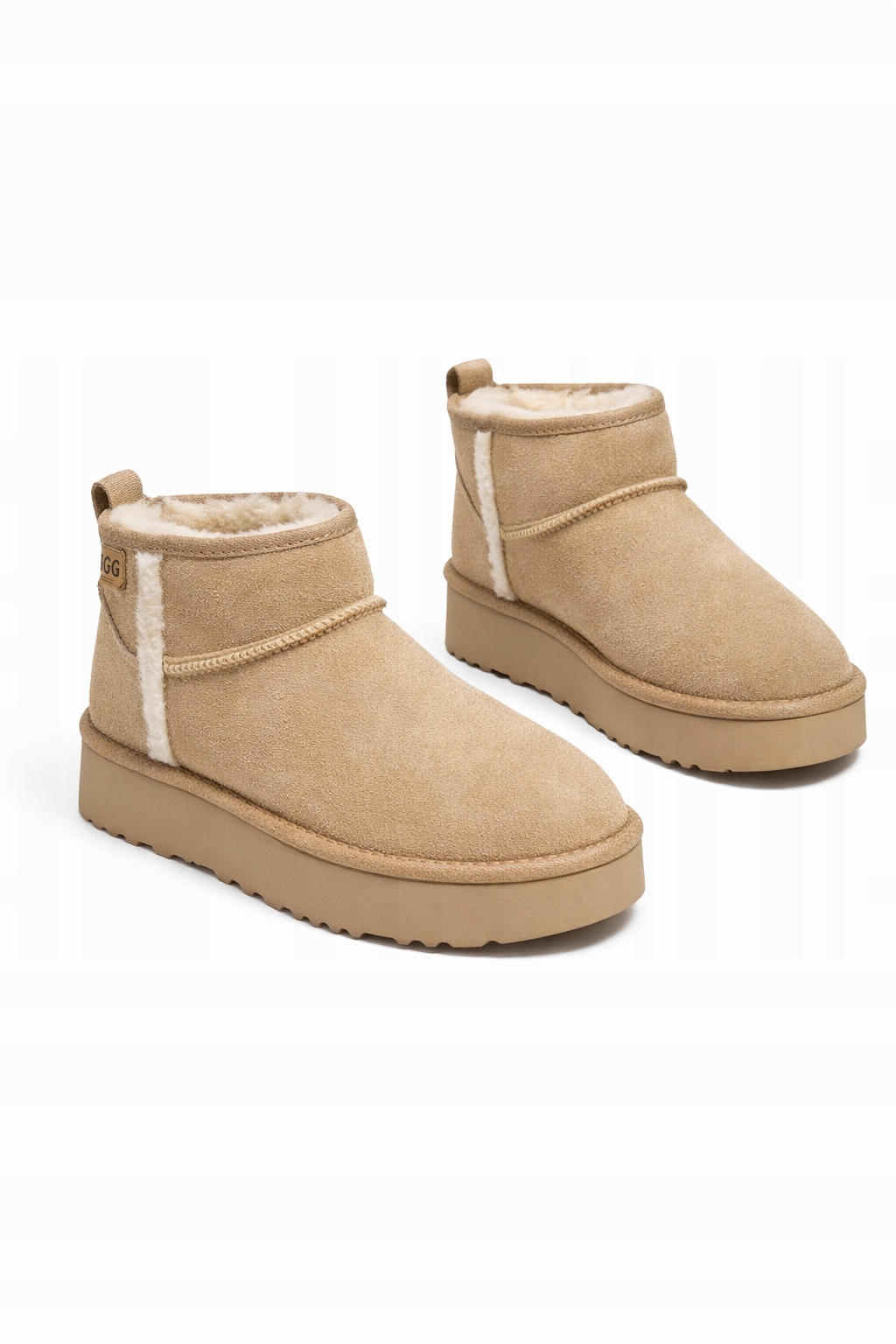 Béžové Sněhule S Kožíškem A Silnou Podrážkou 40 2I1B