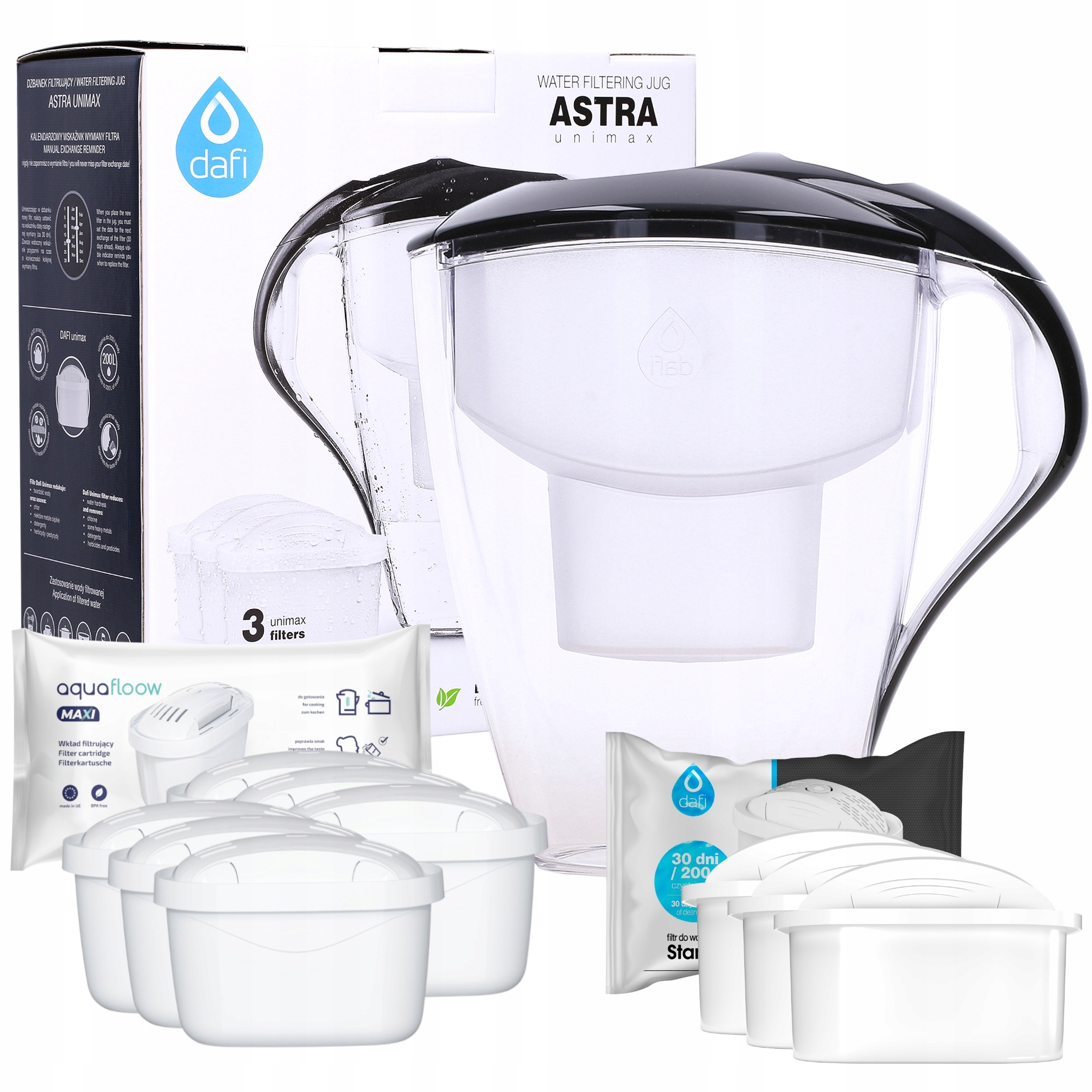 

Dzbanek Dafi Astra 3l 3x Filtr Unimax 6x Af