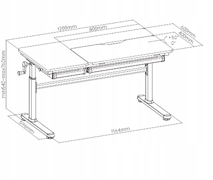 BIURKO REGULOWANE MŁODZIEŻOWE IRIS GREY Fun Desk Kod producenta IRIS GREY