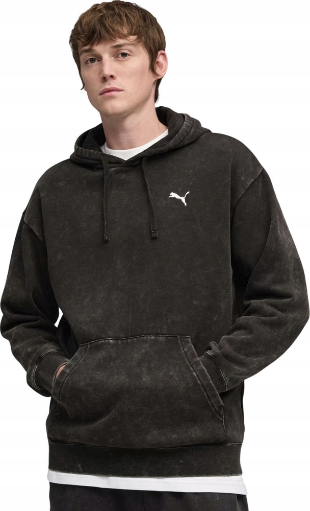 Pánská mikina s kapucí Puma Ess Elevated Relaxed Wash Hoodie Pánská Mikina 688049, velikost 01 y 2XL