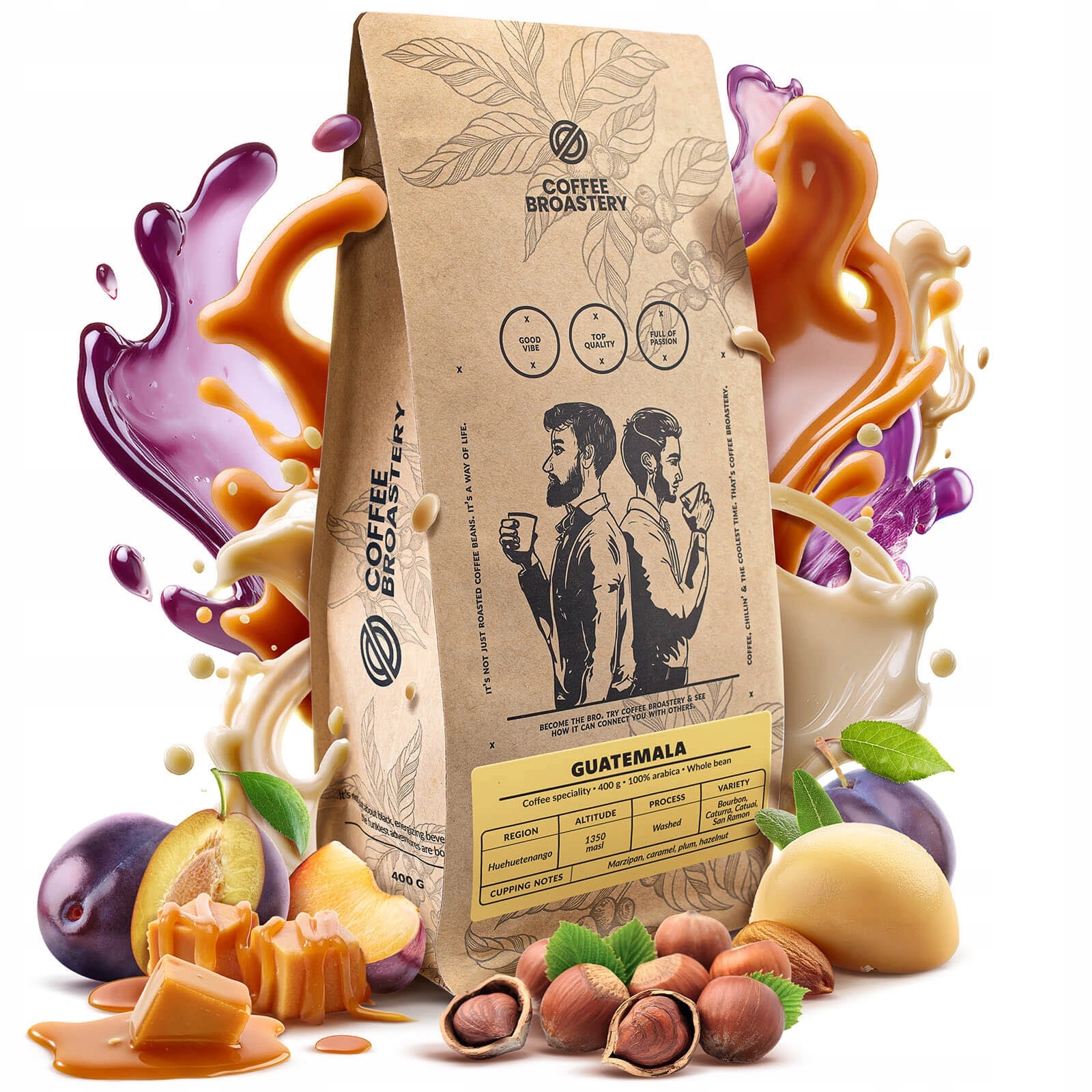 Levně Coffee Broastery Káva zrnková Guatemala Pena Roja Speciality 400 g