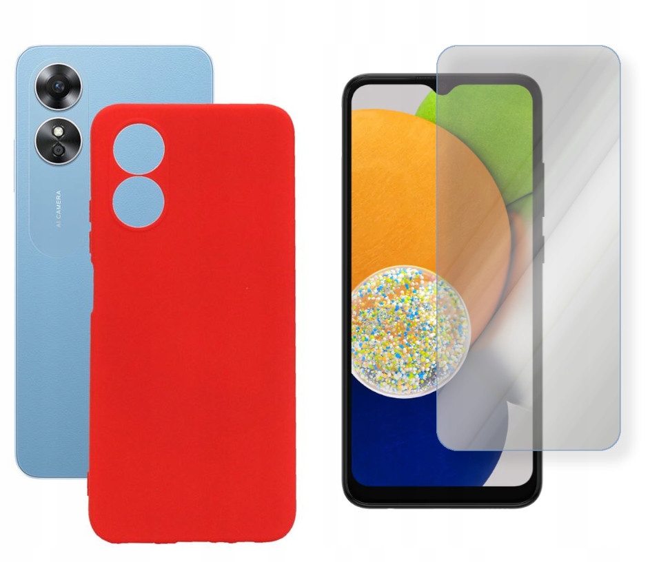 

Etui Silicon Case do Oppo A17 czerwone Szkło