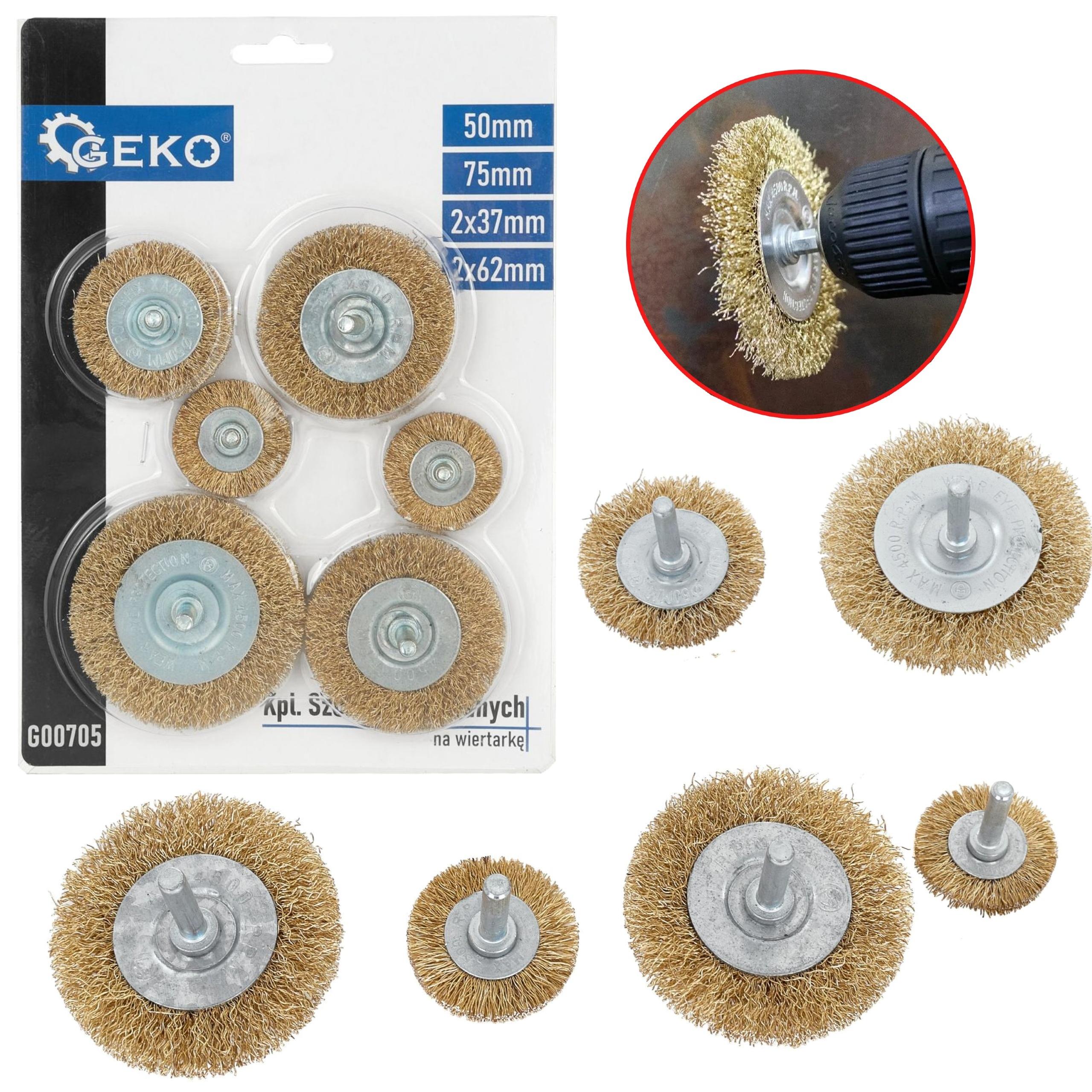 ZESTAW DRUCIANYCH SZCZOTEK DO WIERTARKI WKRĘTARKI