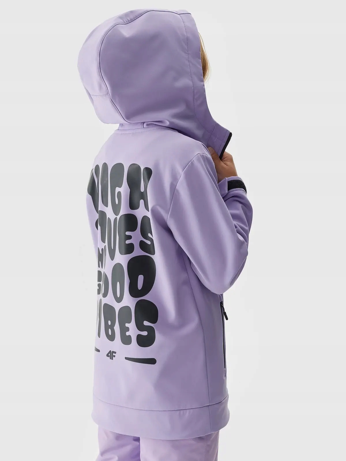 KURTKA DZIEWCZĘCA 4F SOFTSHELL PRZEJŚCIOWA Z KAPTUREM AW23F153 Płeć dziewczynki