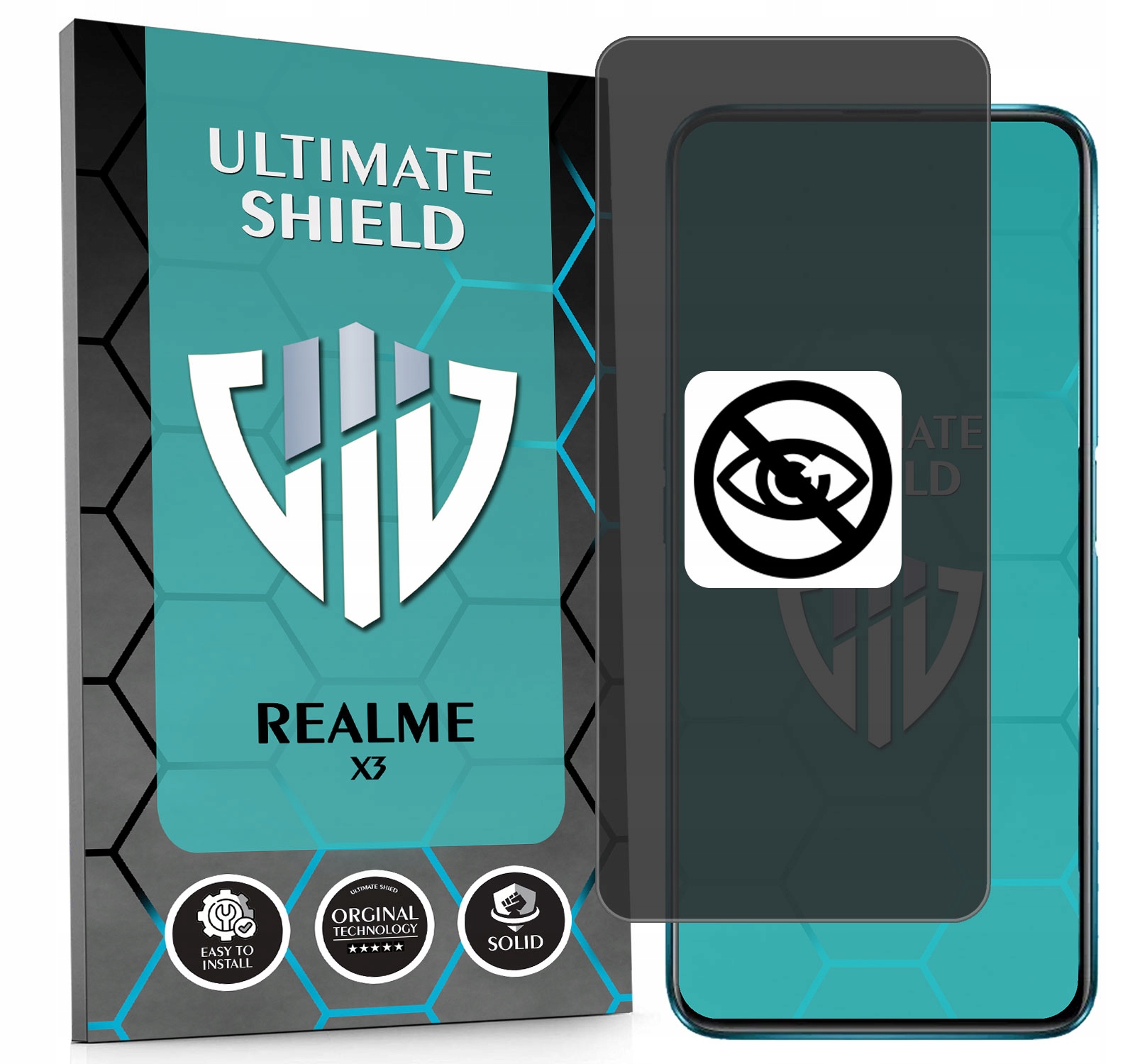 Sklo 5D Privacy Private Anti-spy Pro Realme X3 Hydrogelové Matné