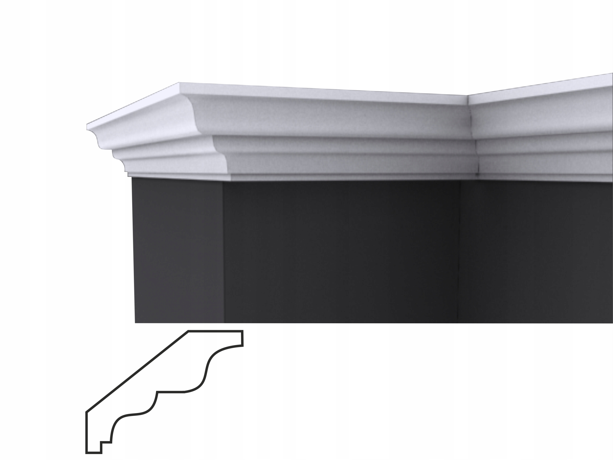 listwy przysufitowe f-7 100x100mm XPS sztukateria