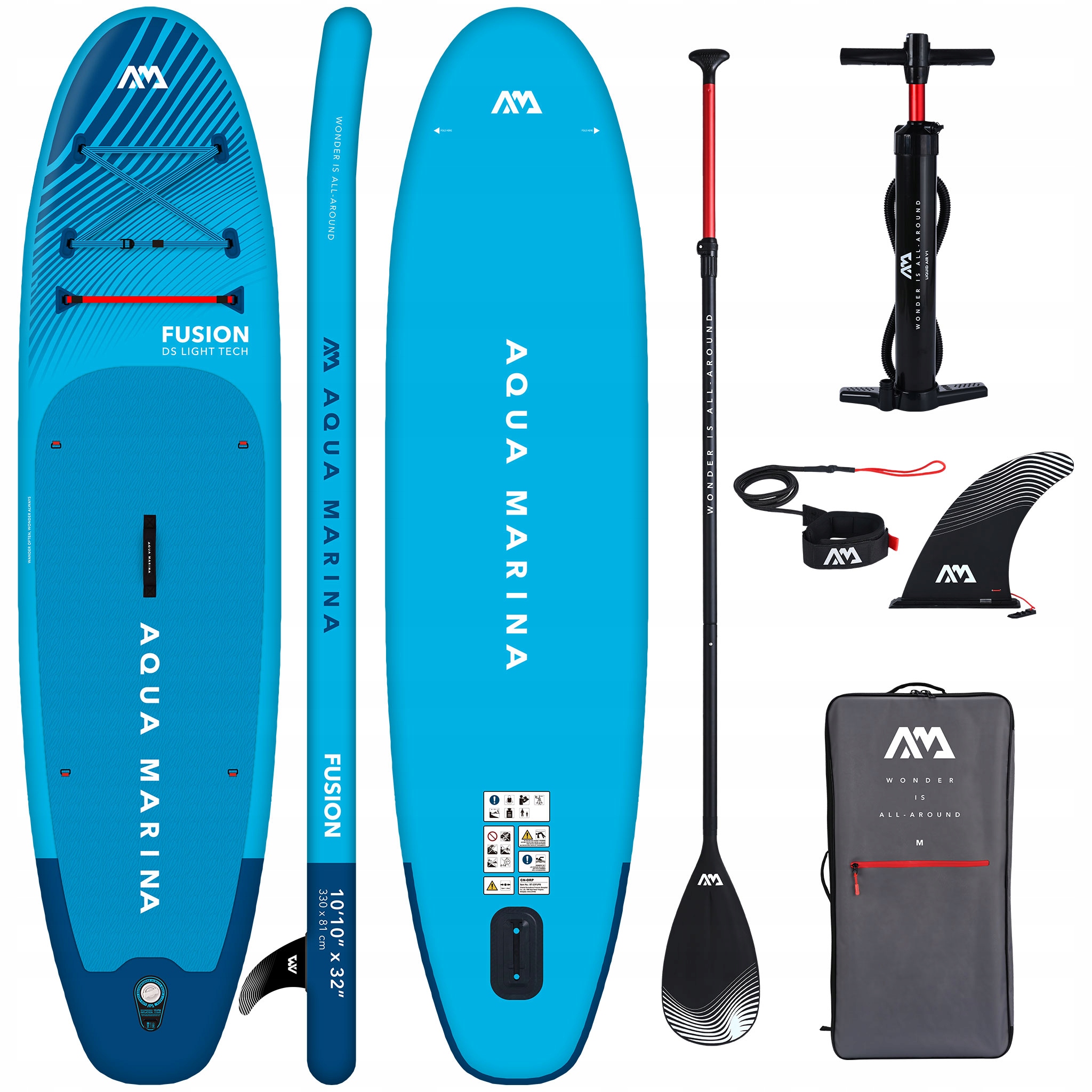 Deska do pływania Sup Board Pompowana Aqua Marina Fusion 330 cm Niebieski