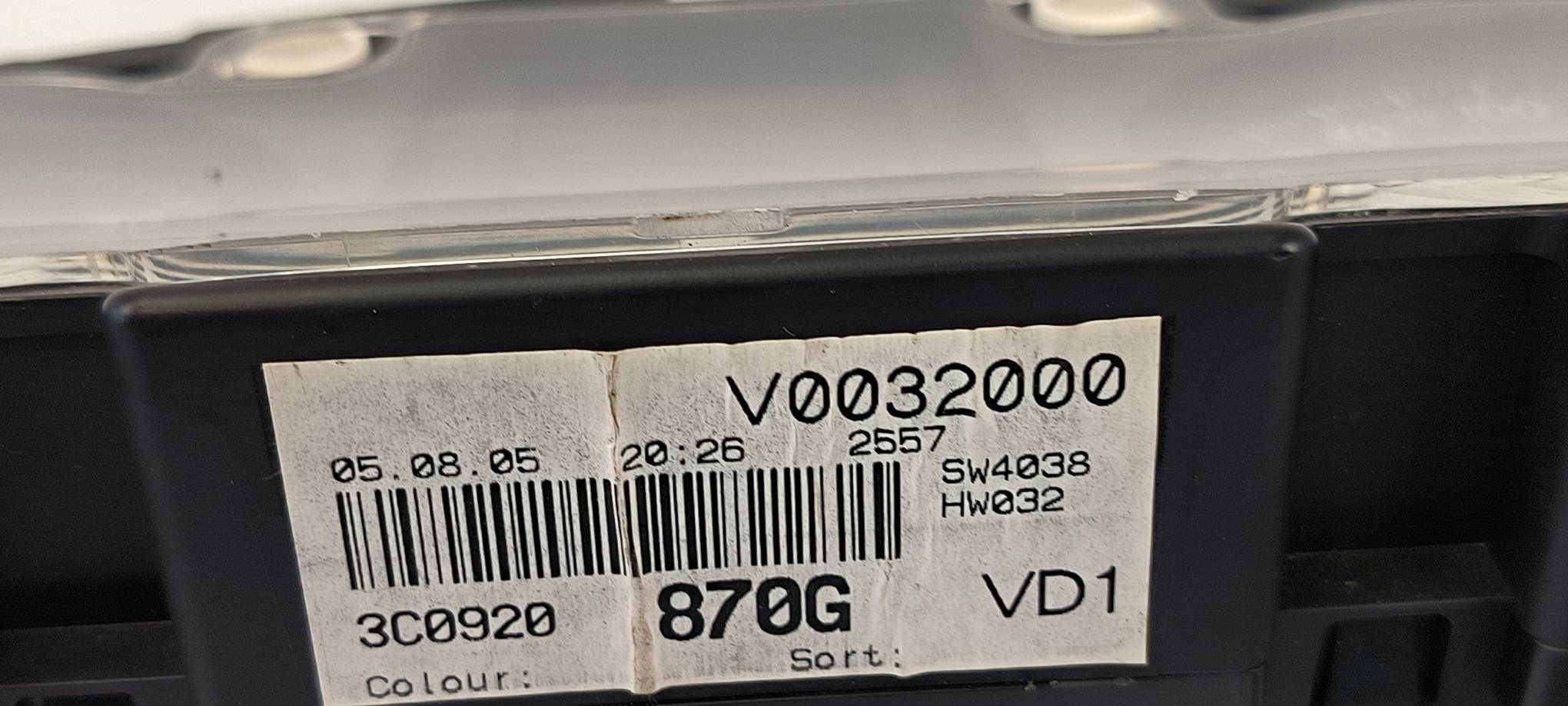 dials clock 3C0920870G VOLKSWAGEN PASSAT B6
