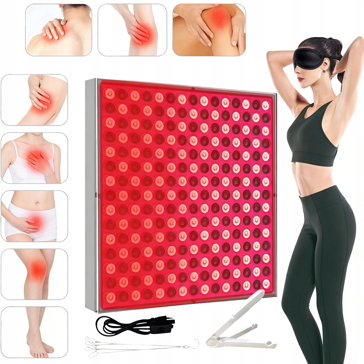 Lampa czerwona i podczerwona 660nm/850nm z 225 diodami Smd do leczenia bólu