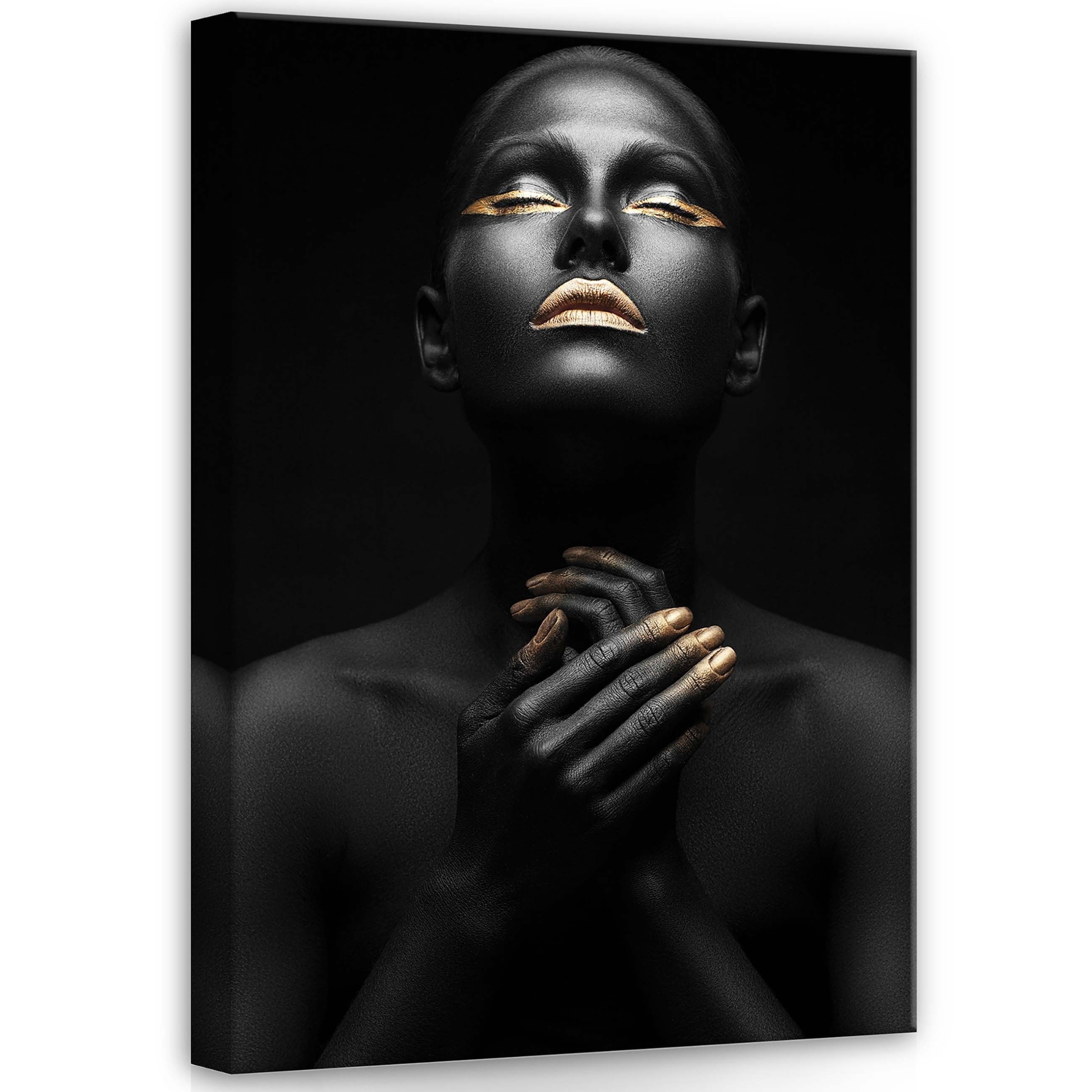 Obraz 50x70 Černé zlato portrét mystika elegance síla klid krása