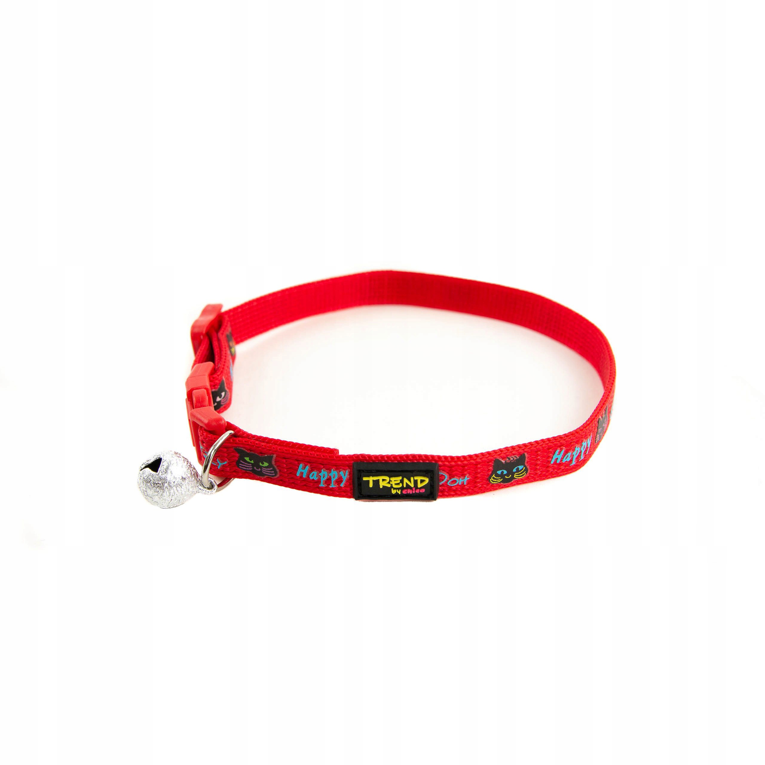 

Obroża z dzwonkiem Happy Cat Trend 34cm Czerwona
