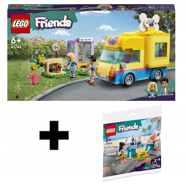 Lego Friends Záchranná Dodávka Pro Psí Dopravu 41741 Lego 30633 Dárková Sada