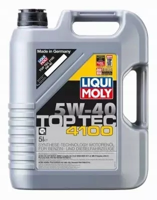 LIQUI MOLY TOP TEC 4100 5W40 C3 SN/CF 9L Specyfikacja jakościowa ACEA C3 API SN