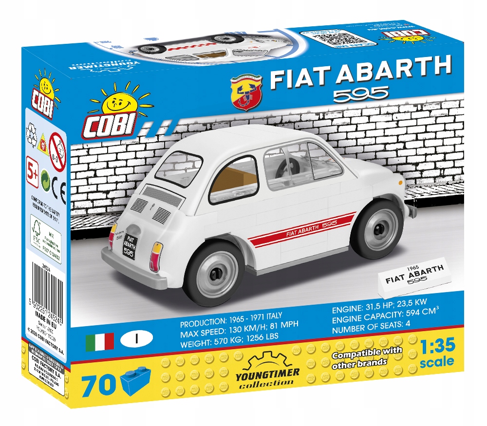 COBI 24524 SAMOCHÓD FIAT ABARTH 595 KLOCKI Rodzaj zestaw