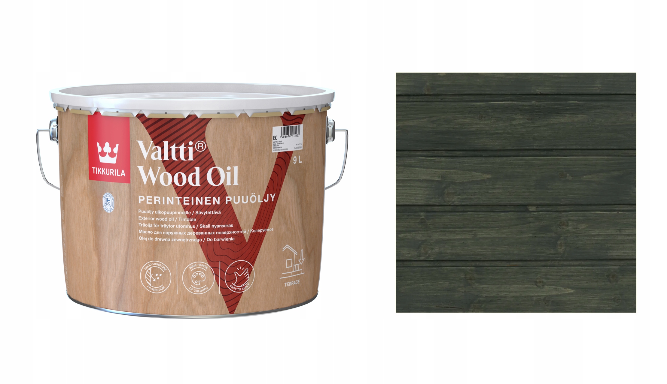 Tikkurila Valtti Wood Oil 9L 241A Dark Woods Olej Rozpuszczalnikowy
