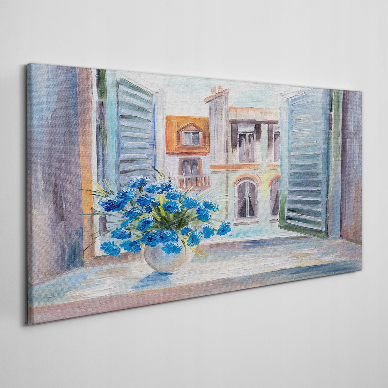 

Obraz na płótnie Malarstwo kwiaty dach 120x60 cm